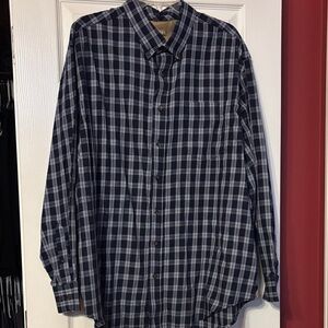 George Men's Blue Checkered Button Down Shirt size 2XL. 50-52